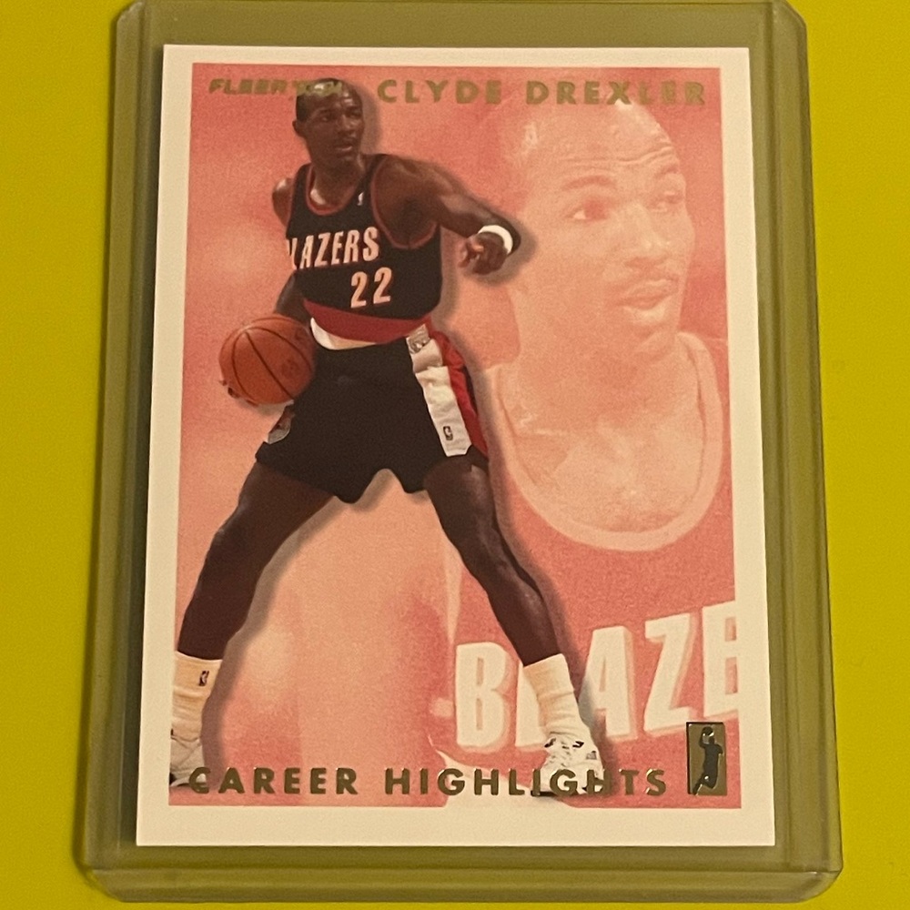 Clyde Drexler #1 1993-94 Fleer [Clyde Drexler Career Highlights] Basketball Card